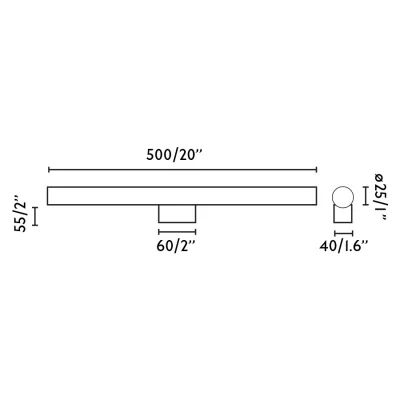 Настенный светильник LINESTRA CALMA терракотовый 50X8X2.5 CM 6
