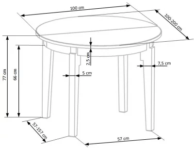 Стол обеденный Sorbus 100-200X100X75 CM 6