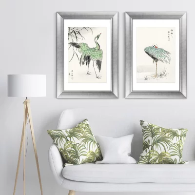 Набор из двух постеров в раме White-Naped Cranes 51X71 / 51X71 CM 5