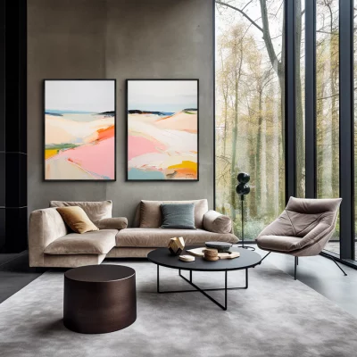 Набор из двух постеров на холсте Coastal Beaches 75X105 / 75X105 CM 4
