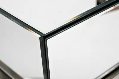 Тумба зеркальная с ящиком на каркасе из нержавеющей стали хром 40X50X50 CM 4