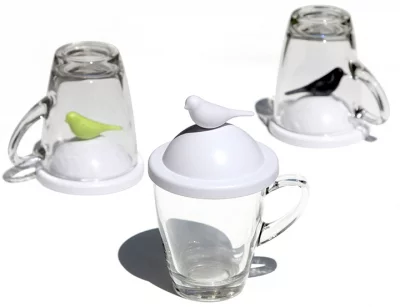 Чашка с крышкой Sparrow 200 ml белая 6