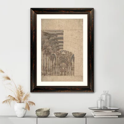 Постер Design of a Baroque Church 61X81 CM 3