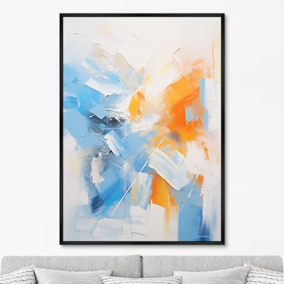 Постер на холсте Red blue white 75X105 CM 6