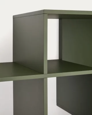 Модульный стеллаж Ina из лакированного МДФ зелёного цвета 80X25X80 CM 4