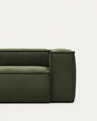 Трехместный диван Blok из зеленого вельвета 240X100X69 CM 4