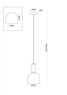 Подвесной светильник FR5263PL-01N 14X14X165 CM 14