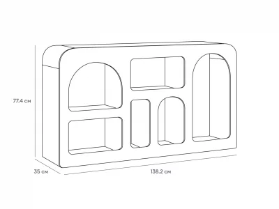 Горизонтальный стеллаж Castellana 138.2X35X77.4 CM 7
