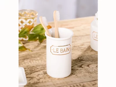 Стакан для зубных щеток Le Bain blanc 7,6X7,6X12 CM 3
