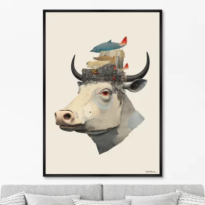 Постер на холсте Cow Dreams 75X105 CM 6