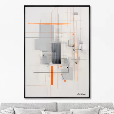 Постер на холсте Crystallization of color 75X105 CM 6