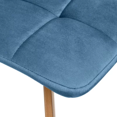 Комплект из 2 стульев Easy тёмно-бирюзовый с ножками под дерево 45X55X88 CM 7