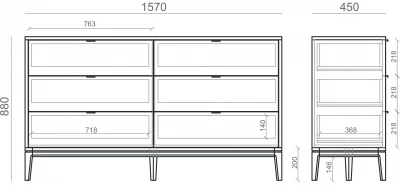 Комод Timeless 157X45X88 CM 5