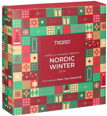 Набор из четырёх тарелок Nordic Winter Ø23 CM 12