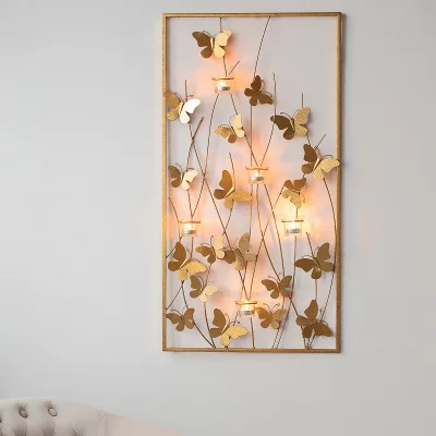 Декор настенный с подсвечниками Butterfly 48X91 CM 8