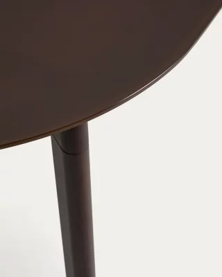 Овальный стол Erice из алюминия и коричневого закаленного стекла 180X90 CM 3