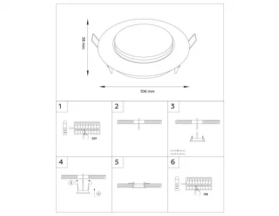 Встраиваемый точечный светильник Sandard Spot 10X10X2 CM 4