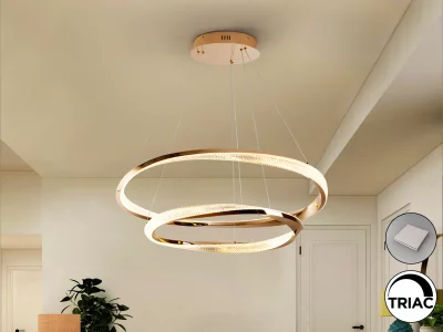 Люстра Orbitas 2L золотая 80X80X5 CM 10