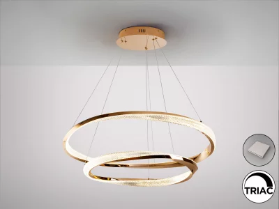 Люстра Orbitas 2L золотая 80X80X5 CM 9