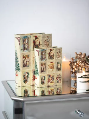 Набор из двух шкатулок в виде книг Xmas Tree 27X7X33 / 25X5X25 CM 9