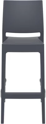 Стул пластиковый барный Maya 45X51X108 CM серый 4