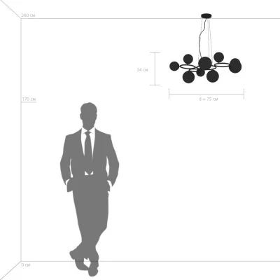 Подвесная люстра Globo 110X75X34 CM 7