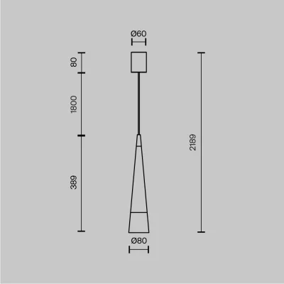 Подвесной светильник Синтези 8X8X56.9 CM 12