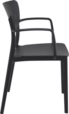 Стул пластиковый Lisa 53X54X82 CM чёрный 5
