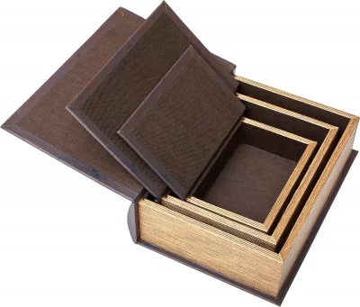 Комплект из трёх шкатулок в виде книг Arthur 21X8X29 / 19X7X27 / 14X5X20 CM 8