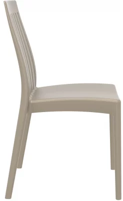 Стул пластиковый Soho 45X55X89 CM бежевого цвета 5