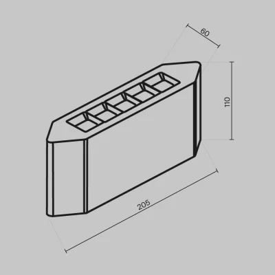 Архитектурная подсветка O412WL-L5GF3K 20.5X6X11 CM 12
