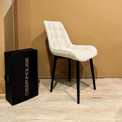 Стул Толедо бежевый бархат чёрные ножки 51X58X83 CM 14