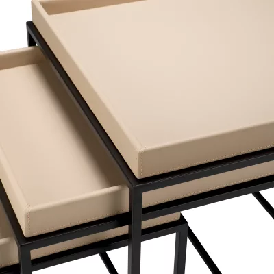 Набор из трёх столиков Leonard  45X45X44 / 49X49X52 / 55X55X60 CM 5