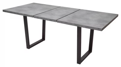 Раскладной обеденный стол ЛОФТ 160 Бетон Портленд/Черный M-City 160X90X76 CM 4