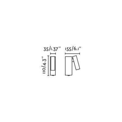 Белый настенный светильник для чтения Rob 3,5X15,5X11 CM 4
