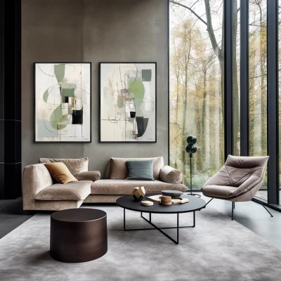 Набор из двух постеров на холсте Glance 75X105 / 75X105 CM 4