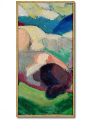 Репродукция картиныиз 3-х частей Naked woman posing sensually 52X105 / 52X105 / 52X105 CM 4
