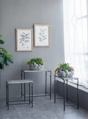 Комплект из трёх столиков Yalwa 61X36X66 / 55X29X59 / 48X23X50 CM 7