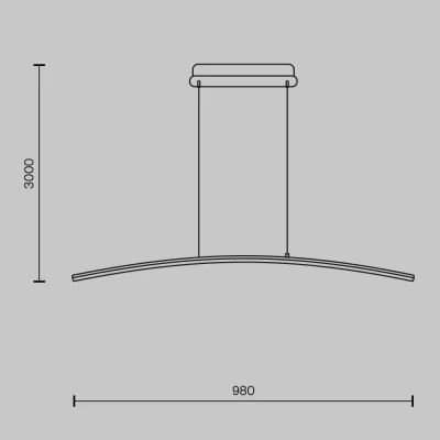 Подвесной светильник Изгиб 980X3057 CM 10