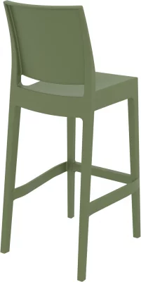 Стул пластиковый барный Maya 45X51X108 CM зелёный 3