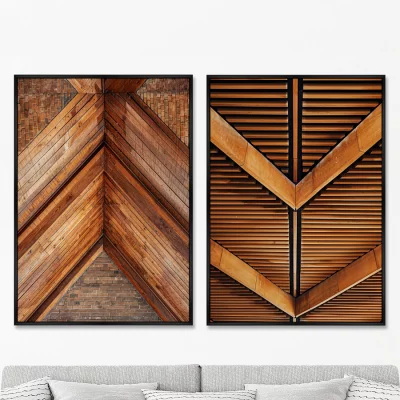 Набор из двух постеров на холсте Tree Lines 75X105 / 75X105 CM 8
