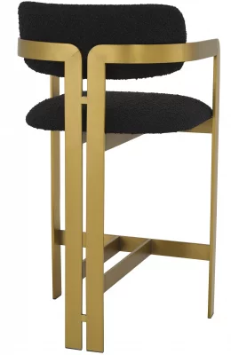 Полубарный стул Donato 53X45X97 CM с чёрной обивкой 4