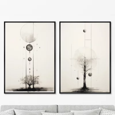 Набор из двух постеров на холсте Conversacion con el espacio 75X105 / 75X105 CM 8