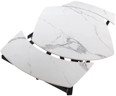 Раскладной стол с мраморной столешницей Varys 120-178X90X77 CM 6
