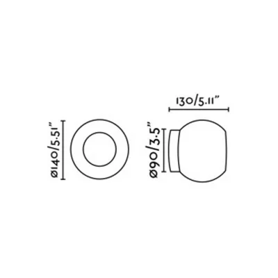 Настенно-потолочный светильник Moy LED 4W 3000K 7