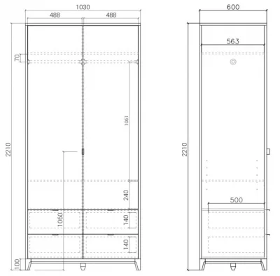 Шкаф Case 103X60X221 CM 6