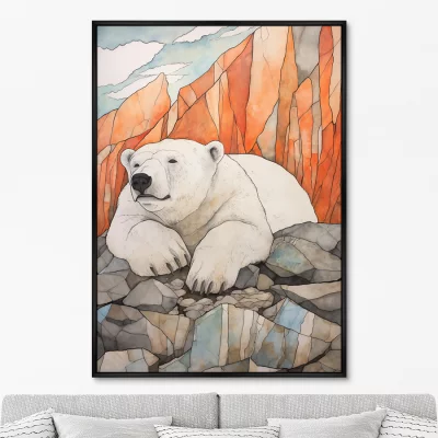 Постер на холсте Polar bears 75X105 CM 6