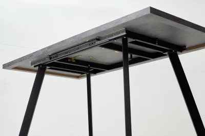 Раскладной обеденный стол BRICK M 120 Бетон Портленд / Чёрный 120X85X75 CM 4