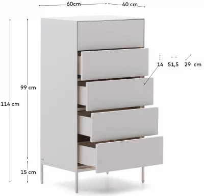 Шифоньер Vedrana 60X40X114 CM 3