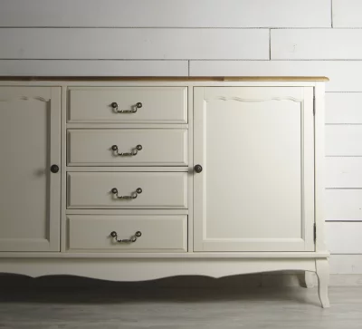 Бежевый комод Леонтина с дверками и ящиками 160X42X91 CM 9